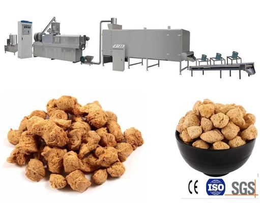Proteína de la soja/carne texturizadas automáticas llenas de la soja que hace el acero 304 de Stanless de la máquina