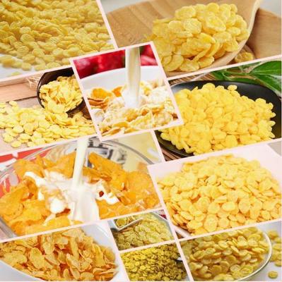 Línea de procesamiento de copos de maíz de cereal de desayuno, máquina de pan con chispas de chocolate