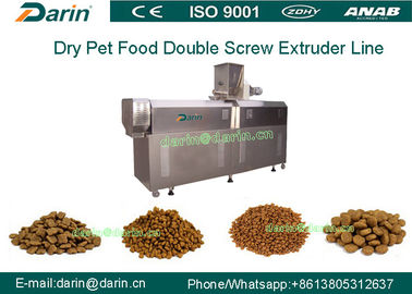 Máquina doble del extrusor del alimento para animales del tornillo, equipo de fabricación de la comida de perro