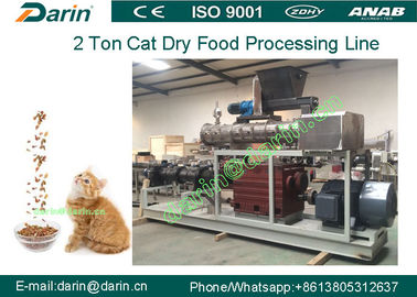 Línea de transformación del extrusor del alimento para animales del gato de los pescados de perro del acero inoxidable 304