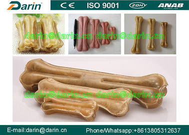Bocados naturales del hueso de perro de la prensa de planchar del hueso del cuero crudo de la zalea que hacen la máquina para el cuidado dental del perro