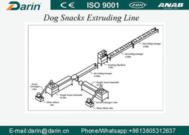 Los bocados materiales/animal doméstico del perro SUS304 tratan la máquina del extrusor de la comida de perro con el motor de WEG