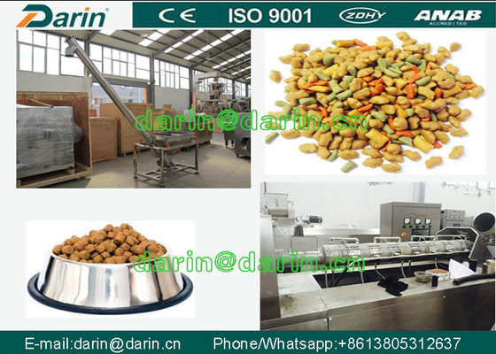 hermanan el extrusor con el ISO, cadena de la comida de perro del tornillo de producción de la pelotilla de la alimentación