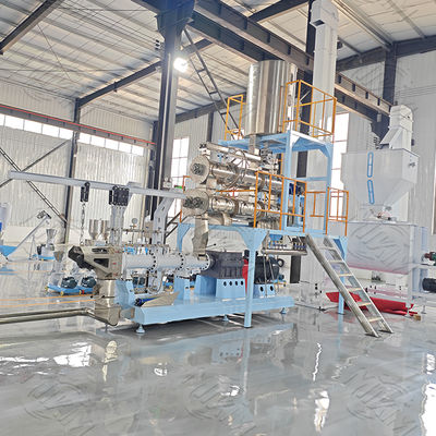 Máquina extrusora de doble husillo para línea de producción de snacks para perros y peces