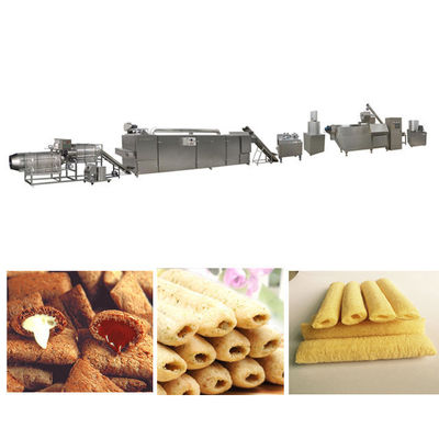 Línea de extrudado de relleno del bocado del soplo del snack bar de la base caliente de la venta