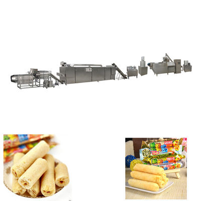 Cadena de producción gemela de los bocados del maíz del anillo de cebolla de la máquina del extrusor de la comida del tornillo con el CE aprobado
