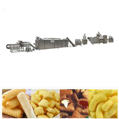 Cadena de producción gemela de los bocados del maíz del anillo de cebolla de la máquina del extrusor de la comida del tornillo con el CE aprobado