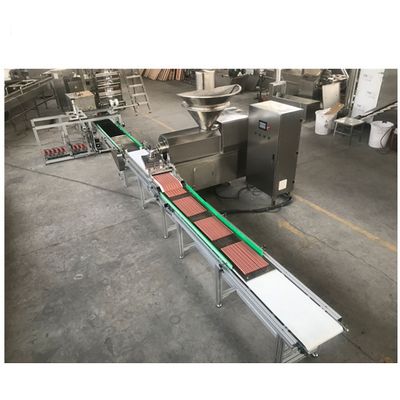 Cadena de producción de acero inoxidable del tornillo de la carne del extrusor del alimento para animales SUS304 sola de la barra de la protuberancia fría automática de la entrada