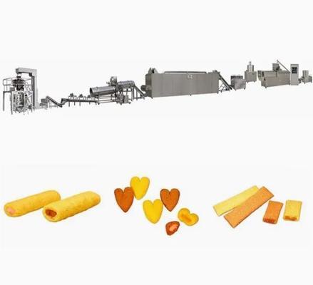 Máquina del extrusor del soplo del arroz del trigo de la avena equipada de la empaquetadora