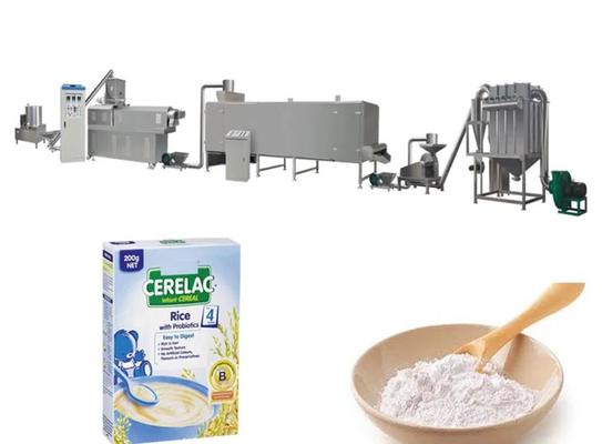 línea de transformación alimenticia de la máquina del extrusor de la comida del polvo del arroz 150kg/hr