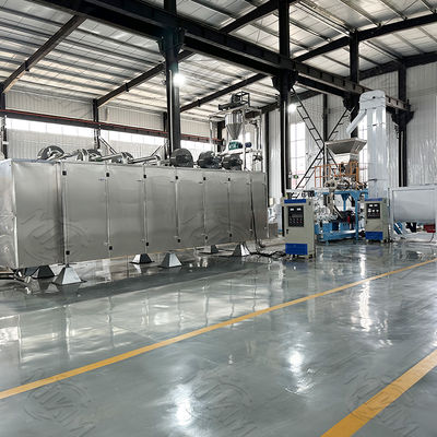 Línea de producción de alimentos secos para mascotas de alta capacidad, acero inoxidable, con dos tornillos, 200 kW, 1000 kg/h