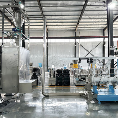 Extrusora de alimentos para mascotas de doble tornillo Línea de producción de alimentos secos para mascotas única 2 toneladas/hora