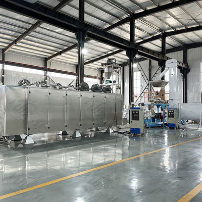 Línea automática continua de la producción alimentaria del perro