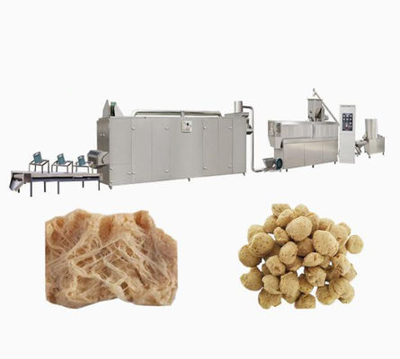 Línea de proceso texturizado/de la fibra del extrusor vegetariano de los snacks