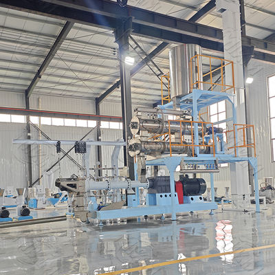 High Quality Professional Automatic fish feed pellet processing machine Twin Screw Extruder Pet Dog Cat Fish Food Making Machine Production Line