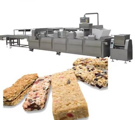 Barra hinchada del arroz/de cacahuete del caramelo que hace la máquina de la máquina, continua y automática de granola de la barra