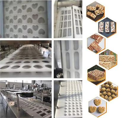 Barra hinchada del arroz/de cacahuete del caramelo que hace la máquina de la máquina, continua y automática de granola de la barra