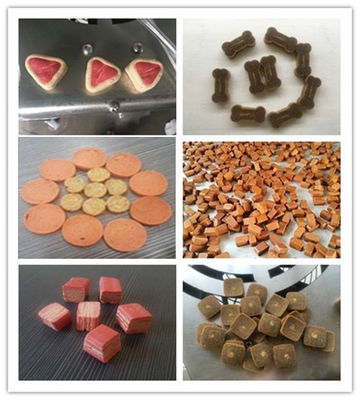 Cadena de producción fría de alimento para animales de la protuberancia, animal doméstico que mastica la máquina del hueso con el alto contenido de la carne