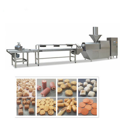 Cadena de producción desigual de alimento para animales de los bocados del animal doméstico de la carne frío sacado