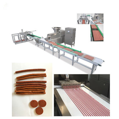 Cadena de producción de alimento para animales máquina dental de la tira de la carne del perro con Tray System auto