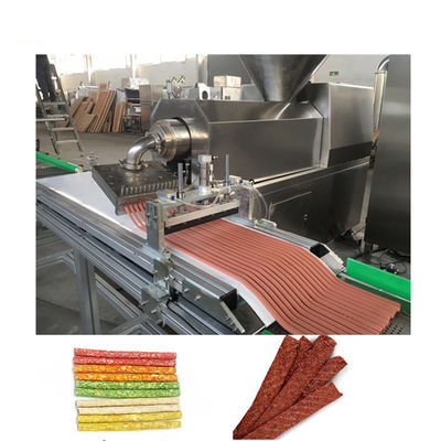 Cadena de producción automática de alimento para animales del sistema de la bandeja al proceso de la tira de la carne