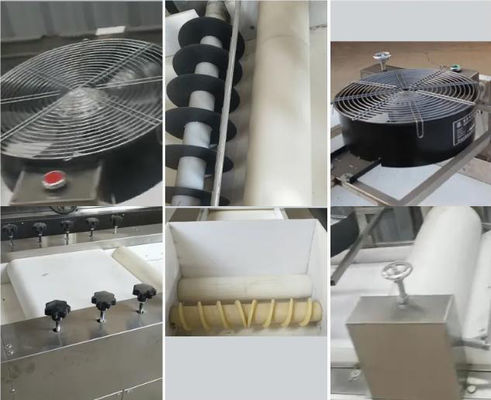 Rodillos que aplanan y que cortan la barra de caramelo del cacahuete que hace el material de la máquina SUS304