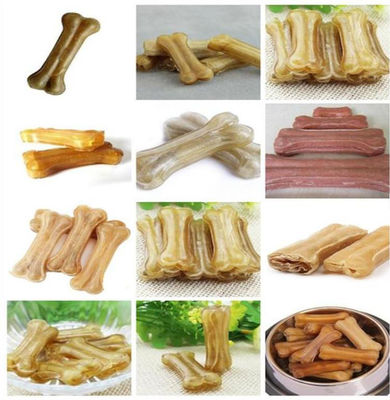 MK60T Materiales de piel picarroja para la línea de procesamiento de alimentos para mascotas de piel cruda para masticar perros