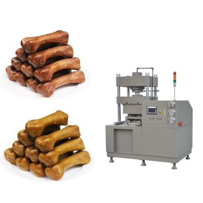 60T doblan - coloque la maquinaria de comida de perro del hueso del cuero crudo del control del PLC del motor de Alemania
