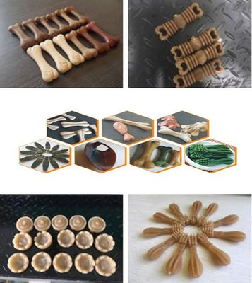El animal doméstico automático de la máquina del extrusor del alimento para animales del moldeo a presión de los bocados del perro mastica la máquina
