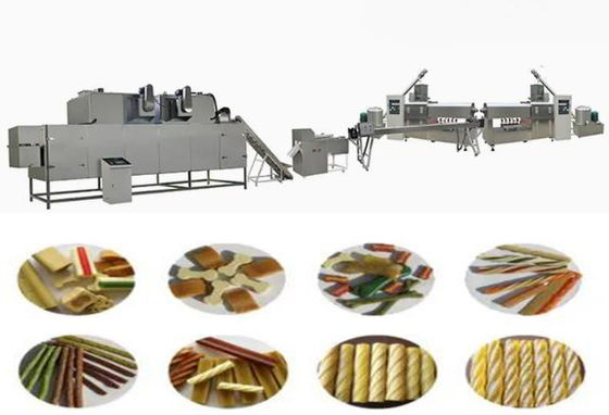Extrusor de la comida de perro del acero completamente inoxidable para los bocados del chew y el alimento para animales semi húmedo