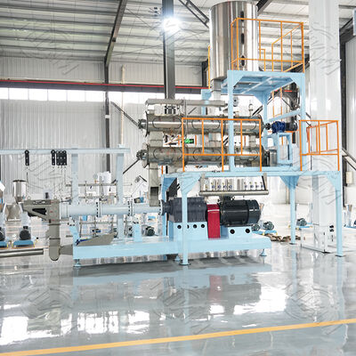 Extrusora continua y automática de alimentos para mascotas con potencia de 380V/50Hz y diámetro de tornillo de 70-110 mm para alimentos flotantes para peces