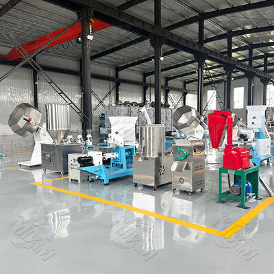 MIKIM  Customized Catfish Carp 200-800kg/h Dry Type Fish Feed Extruder  floating fish feed pellet production line