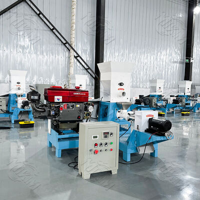 MIKIM motor diésel máquina flotante de pellets de alimento para peces máquinas de pellets para peces de alimento para animales, adecuado para todos los escenarios al aire libre / sin electricidad, con motor diesel para una mayor fiabilidad!