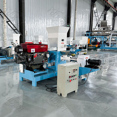 MIKIM motor diésel máquina flotante de pellets de alimento para peces máquinas de pellets para peces de alimento para animales, adecuado para todos los escenarios al aire libre / sin electricidad, con motor diesel para una mayor fiabilidad!