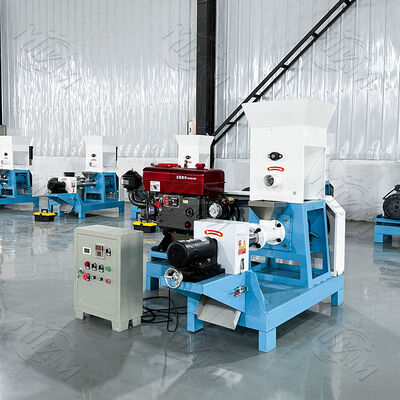 Automático 200kg/Hr Float Extruder de alimento para aves de corral Pallet hacer pescado máquina de comida para perros tornillo y barril para pescado