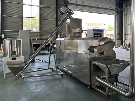 New 500-800kg/h Stainless Steel Twin-Screw Floating Fish Feed Pellet Extruder Machine for Fish Pond Aquatic Feed Processing Self-Cleaning Full Automatic