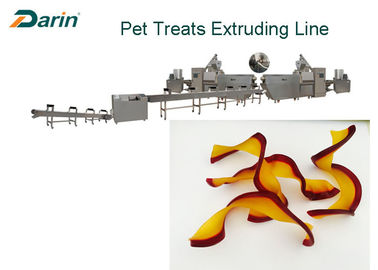 Cadena de producción torcida color gemelo de los bocados del perro del chicle de la máquina del alimento para animales de la forma