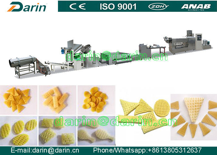 Snacks curruscantes de la corteza 3d del arroz frito que hacen la máquina/la cadena de producción