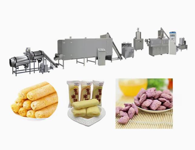Máquina del bocado del soplo del maíz de los cereales del PLC Chocos de Siemens con la pantalla táctil