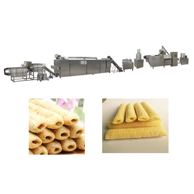Materiales curruscantes del acero inoxidable del extrusor del arroz de la soja del tornillo del gemelo de la máquina del bocado del soplo del maíz