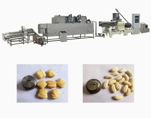 Directamente máquina del extrusor del soplo con base - llenando, máquina del extrusor de los snacks