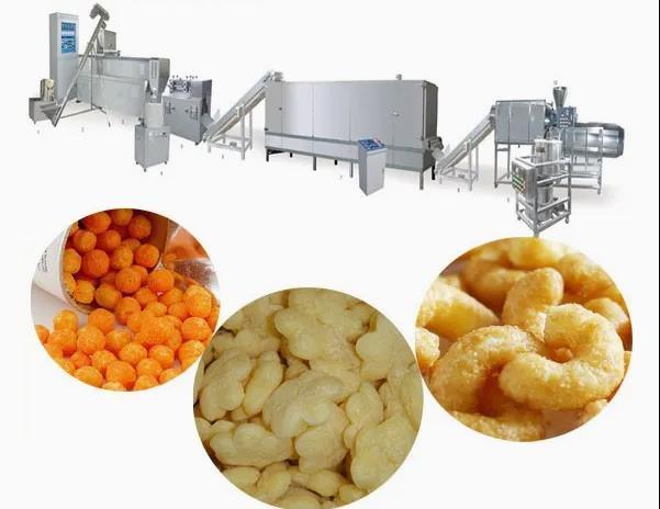 Comida soplada automática que hace la máquina