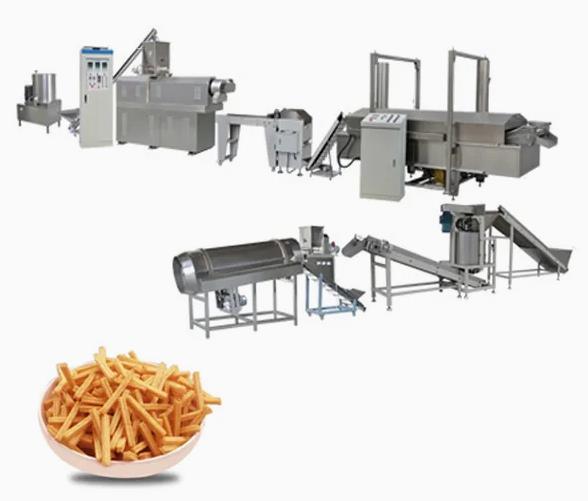 Cadena de producción frita automática completa de máquina del extrusor de la comida de bocados de la pelotilla de 3D Papad