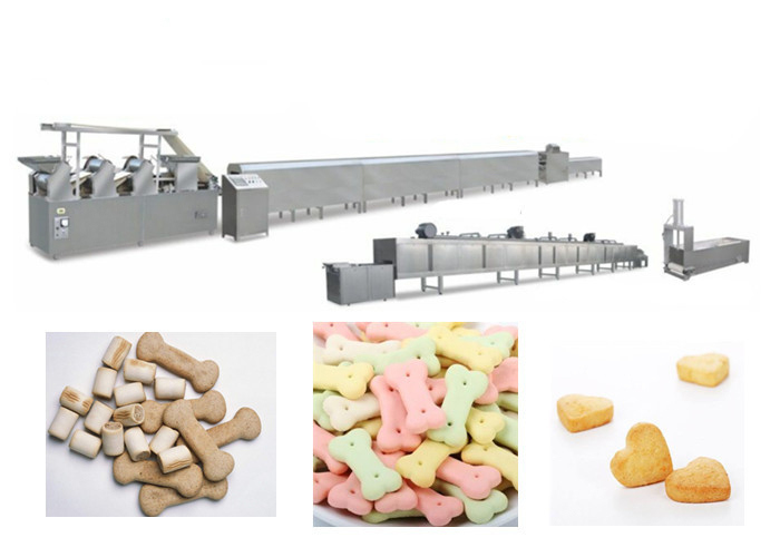 Máquina modificada para requisitos particulares de la preparación de galletas del perro del color, cadena de producción de alimento para animales