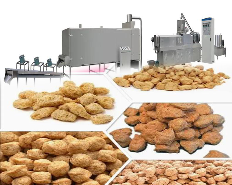 Línea de la soja del extrusor de la producción alimentaria automática de la máquina/de la proteína