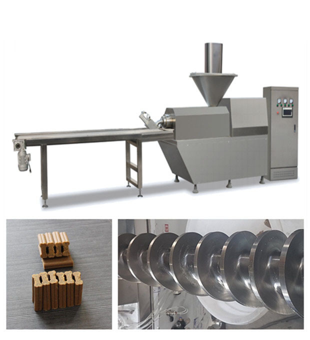 Cadena de producción automática de alimento para animales máquina material del bocado de la carne del animal doméstico del acero inoxidable