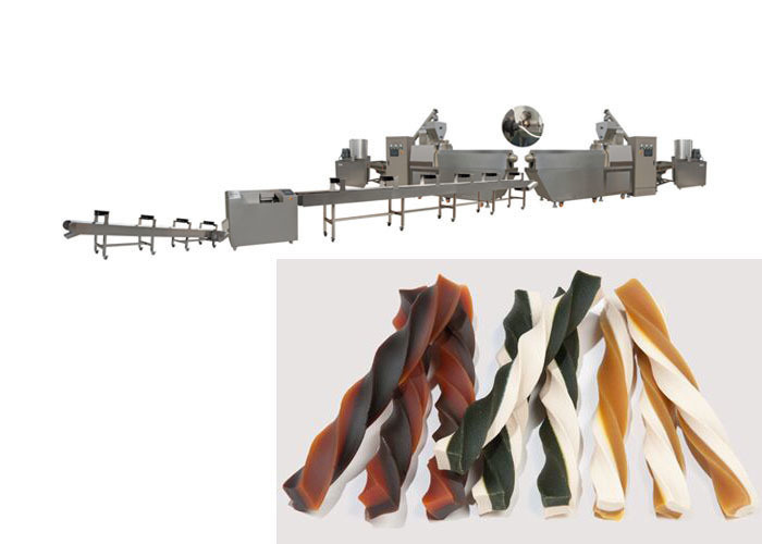 Comida de perro natural de los palillos de la carne de vaca que hace máquina el producto dental de las invitaciones línea del extrusor de solo tornillo